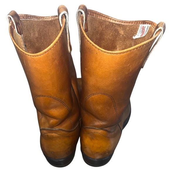 RED WING BROWN LEATHER CHORE FARM WORK BOOTS VINTAGE DISTRESSED 11 main image 4
